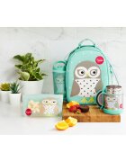 3 Sprouts Cutie alimentara din inox cu lingura-furculita Bufnita