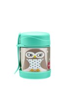 3 Sprouts Cutie alimentara din inox cu lingura-furculita Bufnita