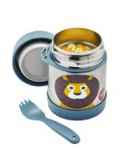 3 Sprouts Cutie alimentara din inox cu lingura-furculita Leu