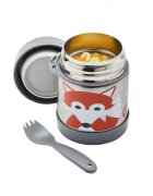 3 Sprouts Cutie alimentara din inox cu lingura-furculita Vulpe