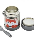 3 Sprouts Cutie alimentara din inox cu lingura-furculita Vulpe
