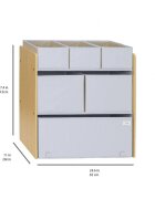 3 Sprouts Organizator din material reciclat pentru jucarii Gri