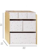 3 Sprouts Organizator din material reciclat pentru jucarii Terrazzo Pink