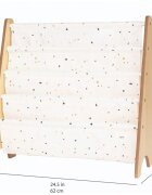 3 Sprouts Raft organizator de carti pentru copii material reciclat Terrazzo cream