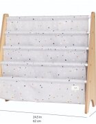 3 Sprouts Raft organizator de carti pentru copii material reciclat Terrazzo grey