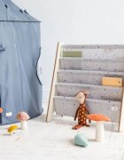 3 Sprouts Raft organizator de carti pentru copii material reciclat Terrazzo grey