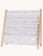 3 Sprouts Raft organizator de carti pentru copii material reciclat Terrazzo grey