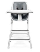 4MOMS Scaun de masa White-Grey+Set farfurii si tacamuri Cadou