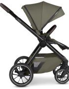 ABC DESIGN Carucior 2 in 1 pentru copii Circle S Three Verde cu suspensie maner telescopic suport reglabil pentru picioare greutate admisa 22 kg