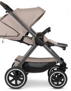 ABC DESIGN Carucior 2 in 1 pentru copii Samba 2 Camel cu suspensie maner telescopic frana de mana greutate admisa 22 kg