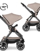 ABC DESIGN Carucior 2 in 1 pentru copii Samba 2 Camel cu suspensie maner telescopic frana de mana greutate admisa 22 kg