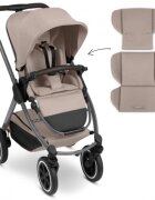 ABC DESIGN Carucior 2 in 1 pentru copii Samba 2 Camel cu suspensie maner telescopic frana de mana greutate admisa 22 kg
