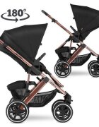 ABC DESIGN Carucior 2 in 1 Salsa 4 Air Rose Gold cu suspensii greutate admisa 22 kg