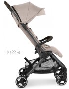 ABC DESIGN Carucior sport pentru copii Ping 3 Travel Camel cadru din aluminiu suspensii compact potrivit pentru avion geanta de transport inclusa greutate admisa 22 kg