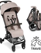 ABC DESIGN Carucior sport pentru copii Ping 3 Travel Camel cadru din aluminiu suspensii compact potrivit pentru avion geanta de transport inclusa greutate admisa 22 kg