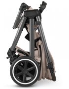 ABC DESIGN Carucir 3 in 1 pentru copii Samba 2 Camel cu scaun auto testat ADAC suspensie maner telescopic frana de mana greutate admisa 22 kg