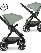 ABC DESIGN Carucir 3 in 1 pentru copii Samba 2 Pine cu scaun auto testat ADAC suspensie maner telescopic frana de mana greutate admisa 22 kg