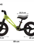 Adamex Bicicleta de echilibru pentru copii Speed M8 pliabila fara pedale cu Saua reglabila si manere confortabile 2-5 ani pana la 35 kg Black Onyx