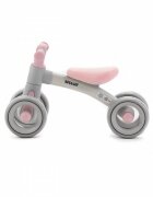 Adamex Bicicleta de echilibru pentru copii Welly cu 4 roti 3 moduri de iluminare LED in ghidon testata EN71 Grey Pink