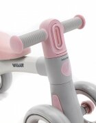 Adamex Bicicleta de echilibru pentru copii Welly cu 4 roti 3 moduri de iluminare LED in ghidon testata EN71 Grey Pink