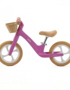 Adamex Bicicleta fara pedale pentru copii Pixie cu roti de 12 inch din spuma PU cu cosulet design retro scaun reglabil inaltime sezut 33-43 cm sarcina maxima admisa 50 kg 2-6 ani Pretty Pink