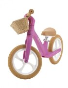 Adamex Bicicleta fara pedale pentru copii Pixie cu roti de 12 inch din spuma PU cu cosulet design retro scaun reglabil inaltime sezut 33-43 cm sarcina maxima admisa 50 kg 2-6 ani Pretty Pink