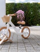 Adamex Bicicleta fara pedale pentru copii Pixie cu roti de 12 inch din spuma PU cu cosulet design retro scaun reglabil inaltime sezut 33-43 cm sarcina maxima admisa 50 kg 2-6 ani Snow White