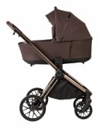 Adamex Carucior 2 in 1 Bianco Deluxe Collection cu suspensii maner reglabil certificat EN18882022 pana la 22 kg Chocolate Brown