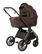 Adamex Carucior 2 in 1 Bianco Deluxe Collection cu suspensii maner reglabil certificat EN18882022 pana la 22 kg Chocolate Brown