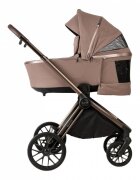 Adamex Carucior 2 in 1 Bianco Deluxe Collection cu suspensii maner reglabil certificat EN18882022 pana la 22 kg Chocolate Fango