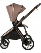 Adamex Carucior 2 in 1 Bianco Deluxe Collection cu suspensii maner reglabil certificat EN18882022 pana la 22 kg Chocolate Fango