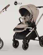 Adamex Carucior 2 in 1 Bianco Deluxe Collection cu suspensii maner reglabil certificat EN18882022 pana la 22 kg Natura Latte