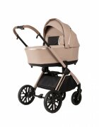 Adamex Carucior 2 in 1 Bianco Deluxe Collection cu suspensii maner reglabil certificat EN18882022 pana la 22 kg Natura Latte