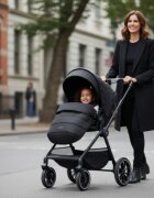 Adamex Carucior 2 in 1 pentru copii Nova premium doua piese distincte suspensii maner reglabil roti mari anti-pana greutate maxim admisa 22 kg accesorii incluse Negru