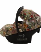 Adamex Carucior 3 in 1 Barletta FL5 Flowers Collection oak barrel cu scaun auto iSize landou cu suport de cap reglabil pe inaltime parte sport reglabila pana la orizontala suspensii