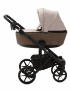 Adamex Carucior 3 in 1 Monaco Linen EcoLeather CR246 Sand Brown scoica testata ADAC suspensii maner reglabil suport reglabil pentru picioare accesorii incluse