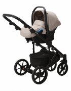 Adamex Carucior 3 in 1 Monaco Linen EcoLeather CR246 Sand Brown scoica testata ADAC suspensii maner reglabil suport reglabil pentru picioare accesorii incluse