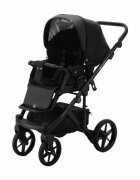 Adamex Carucior 3 in 1 Monaco Linen EcoLeather PS1 Black Onyx scoica testata ADAC suspensii maner reglabil suport reglabil pentru picioare accesorii incluse