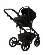 Adamex Carucior 3 in 1 Monaco Linen EcoLeather PS1 Black Onyx scoica testata ADAC suspensii maner reglabil suport reglabil pentru picioare accesorii incluse