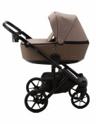 Adamex Carucior 3 in 1 Monaco Linen EcoLeather PS15 Brown Sugar scoica testata ADAC suspensii maner reglabil suport reglabil pentru picioare accesorii incluse