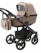 Adamex Carucior 3 in 1 Monaco Linen EcoLeather PS15 Brown Sugar scoica testata ADAC suspensii maner reglabil suport reglabil pentru picioare accesorii incluse