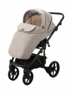 Adamex Carucior 3 in 1 Monaco Linen EcoLeather PS16 Sahara Beige scoica testata ADAC suspensii maner reglabil suport reglabil pentru picioare accesorii incluse