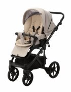 Adamex Carucior 3 in 1 Monaco Linen EcoLeather PS16 Sahara Beige scoica testata ADAC suspensii maner reglabil suport reglabil pentru picioare accesorii incluse