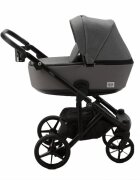 Adamex Carucior 3 in 1 Monaco Linen EcoLeather PS5 Graphite Grey scoica testata ADAC suspensii maner reglabil suport reglabil pentru picioare accesorii incluse