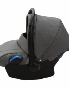 Adamex Carucior 3 in 1 Monaco Linen EcoLeather PS5 Graphite Grey scoica testata ADAC suspensii maner reglabil suport reglabil pentru picioare accesorii incluse