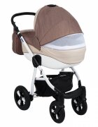 Adamex Carucior 3 in 1 Neonex TIP46B Coffee Brown scaun auto iSize spatar reglabil pana la orizontala landou cu spatar reglabil suspensii accesorii incluse