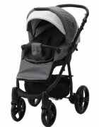 Adamex Carucior 3 in 1 Neonex TIP48C Stone Gray scaun auto iSize spatar reglabil pana la orizontala landou cu spatar reglabil suspensii accesorii incluse