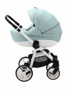 Adamex Carucior 3 in 1 Neonex TIP56B Green Mint scaun auto iSize spatar reglabil pana la orizontala landou cu spatar reglabil suspensii accesorii incluse
