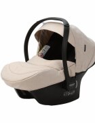 Adamex Carucior 3 in 1 pentru copii Barletta Full Linen TD2 Sweet Amaretto cu scaun auto iSize landou reglabil parte sport reglabila pana la orizontala cadru cu suspensii