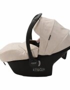 Adamex Carucior 3 in 1 pentru copii Barletta Full Linen TD2 Sweet Amaretto cu scaun auto iSize landou reglabil parte sport reglabila pana la orizontala cadru cu suspensii